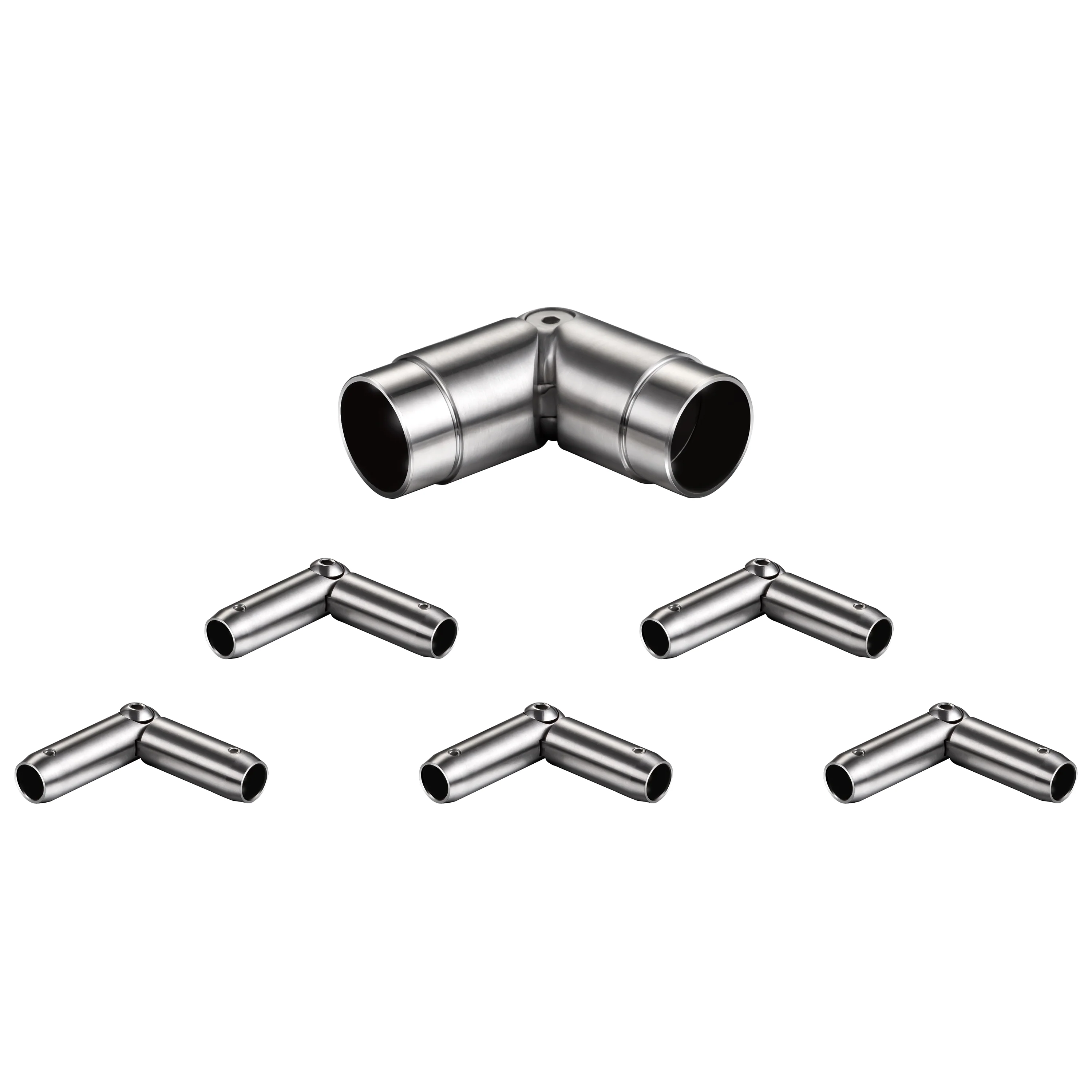 Kit Connettore Dritto/Angolo Regolabile  per Ringhiere in Acciaio Inox 304 Diametro 42.4 mm Configuratore per Corrimano per Ringhiere a 3/5 Traversi - Image 14