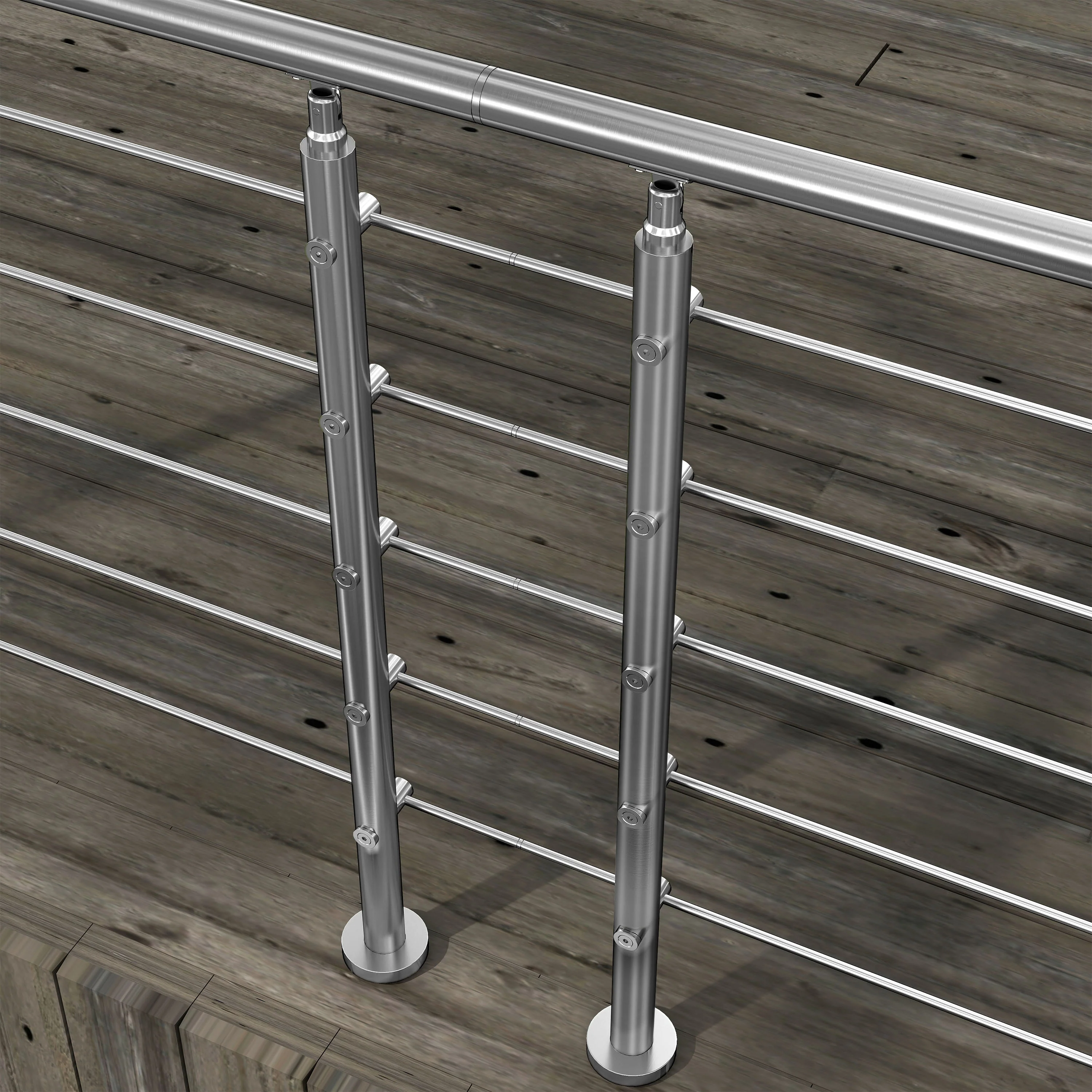 Kit Connettore Dritto/Angolo Regolabile  per Ringhiere in Acciaio Inox 304 Diametro 42.4 mm Configuratore per Corrimano per Ringhiere a 3/5 Traversi - Image 8