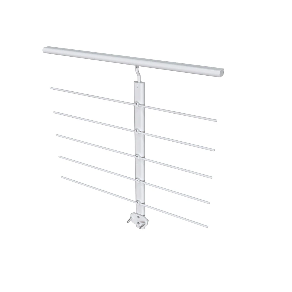 Ringhiera Parapetto in Alluminio Argento o Nero Opaco 100x100cm per interni ed esterni a Fissaggio a Parete - Image 10